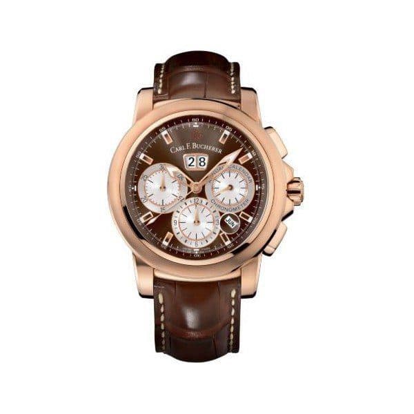 Carl F. Bucherer Patravi Chronodate 42Mm 18Kt Rose Gold Men'S Watch