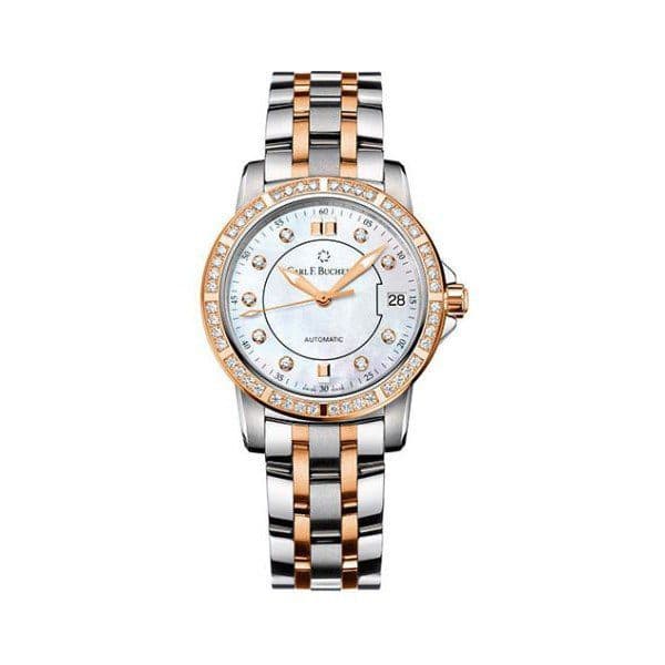Carl F. Bucherer Patravi Autodate Twotone 27Mm Stainless Steel Ladies Watch