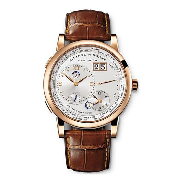 A. Lange & Sohne 1 Time Zone 41.9Mm 18Kt Rose Gold Men'S Watch