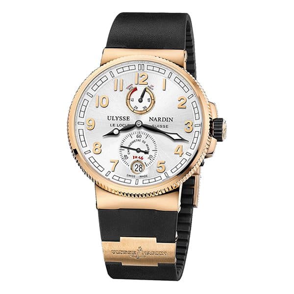 Ulysse Nadrin Marine Chronometer 1186-126-3/61 43Mm 18K Rose Gold Men'S Watch