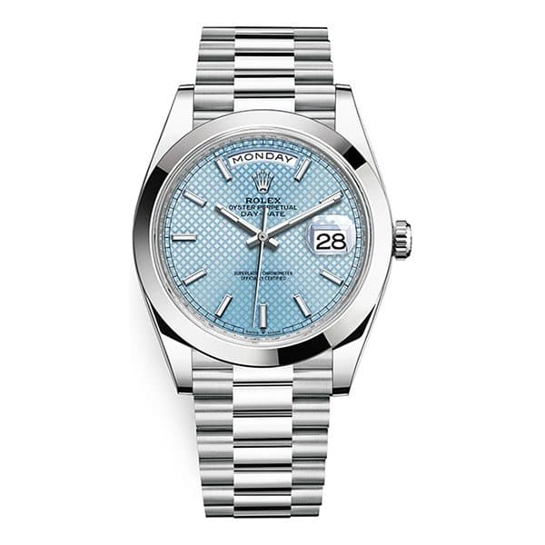 Rolex Perpetual Day Date 228206 Ibdmip Ice Blue 40Mm Platinum Men'S Watch