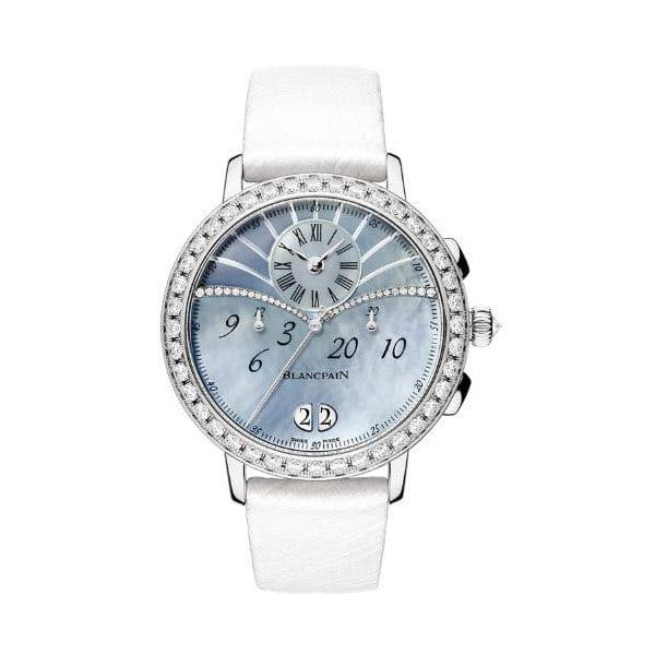 Blancpain Chronograph Flyback Grande Date 38.6Mm 18K White Gold Ladies Watch