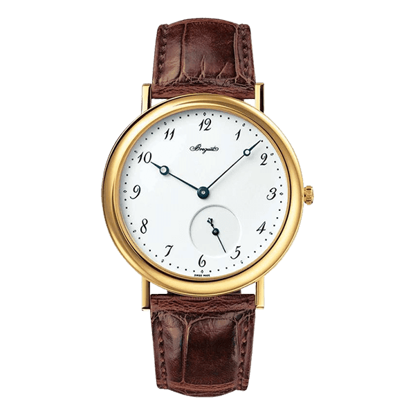 Breguet Classique 5140Ba/29/9W6 White Breguet Style Arabic Dial 40Mm 18Kt Yellow Gold Chestnut Brown Straps Men'S Watch
