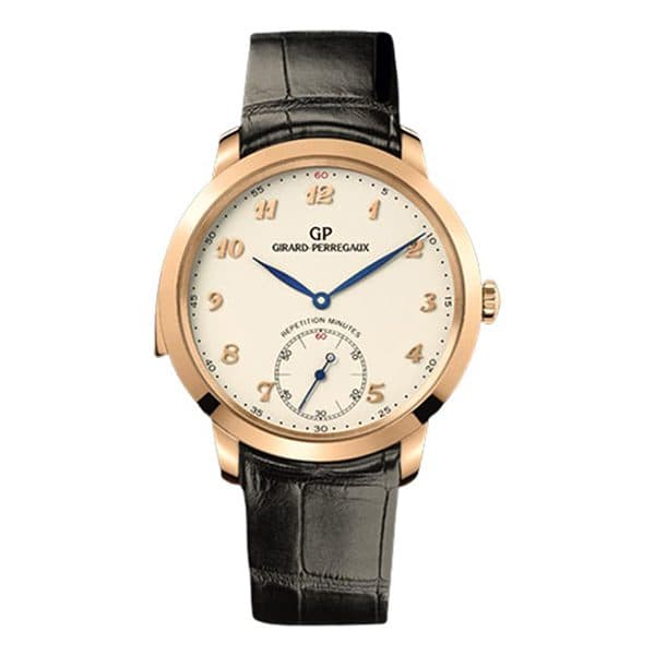 Girard Perregaux 1966 Minute Repeater 42Mm 18K Rose Gold With White Dial Men'S Watch
