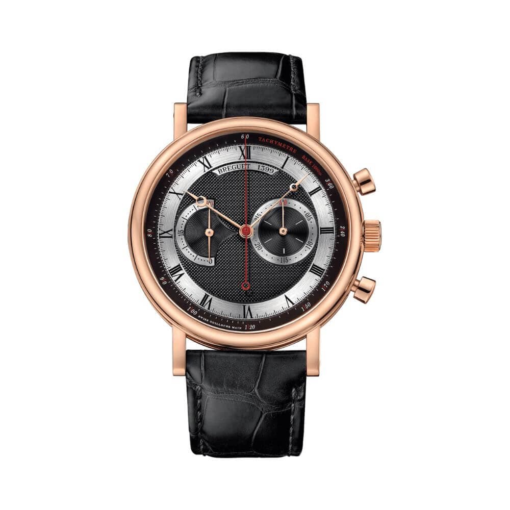 Breguet Classique 5287R/92/9ZU Chronograph Black Rhodium Plated Dial Men's Watch