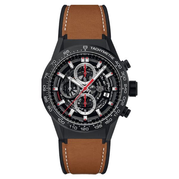 Tag Heuer Carrera Calibre Heuer 01 Chronograph Black Dial Men'S Watch Ref. Car2090.Ft6124