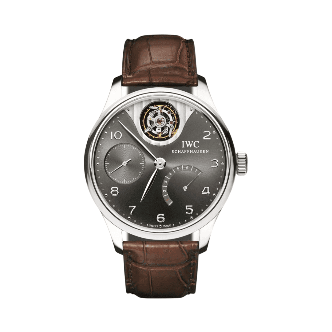 IWC Portuguese Tourbillon Mystere IW504207 White Gold With Gray Dial