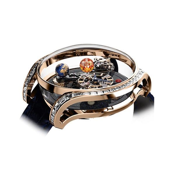 Jacob & Co. Astronomia Solar Baguette Tourbillon Rose Gold On Strap Limited Edition To 18 Pieces