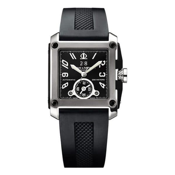 Baume & Mercier Hampton Xl Moa08749 Black Roman Dial Magnum 45Mm Stainless Steel & Titanium Men'S Watch