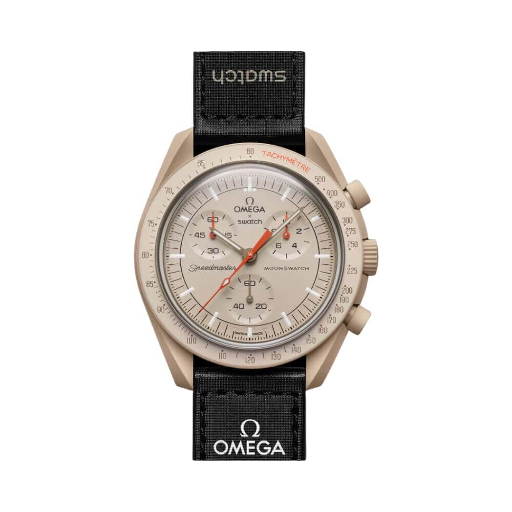Omega X Swatch Mission To Jupiter So33C100 Moonswatch Khaki Brown Bioceramic