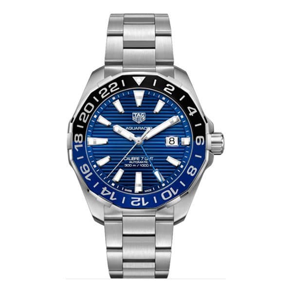 Tag Heuer Aquaracer Way201T.Ba0927 Black-Blue Bezel Automatic Gmt Blue Dial