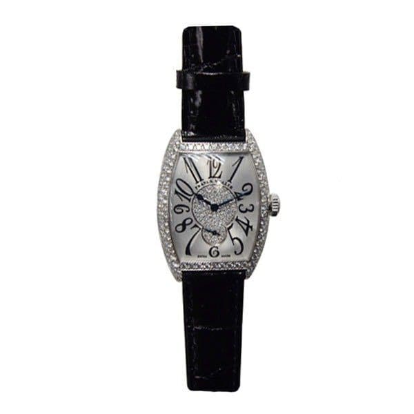 Franck Muller Art Deco 7500 S6 D 2P Diamond-Set 28Mm 18K White Gold Manual Movement Ladies Watch
