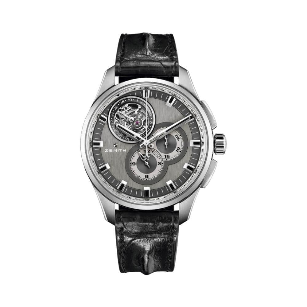 Zenith Tourbillon 95.2260.4035/21.C759 El Primero 45Mm Brushed Titanium Men's Watch