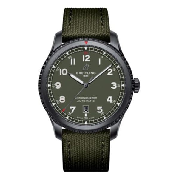 Breitling Aviator 8 Curtiss Warhawk 41Mm Brushed Black Steel Men'S Watch