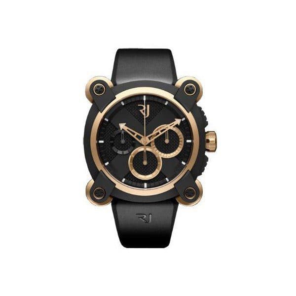 Romain Jerome Moon Invader Red Metal Chronograph 46Mm Black Pvd Coated Steel &Amp; 18Kt Rose Gold Men'S Watch
