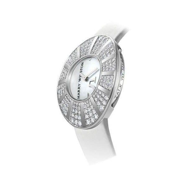 Harry Winston Talk To Me 40Mm 18Kt White Gold Ladies Watch