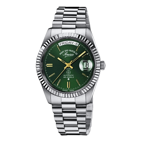 West End Watch Co. 6868.10.3330Y Sowar Prima Green Index Dial 41Mm Stainless Steel Jubilee Bracelet Men'S Watch