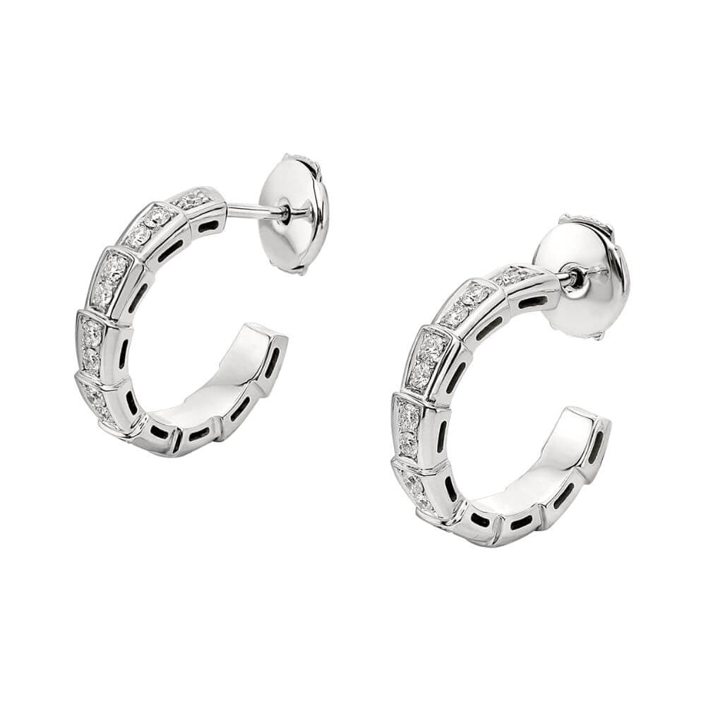 Bvlgari Serpenti Viper 356172 OR858564 18k Pave Diamonds Earrings
