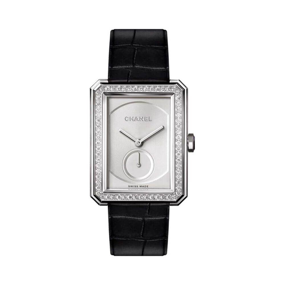 Chanel Boy Friend H4472 Large Size 18ct White Gold And Diamond Watch