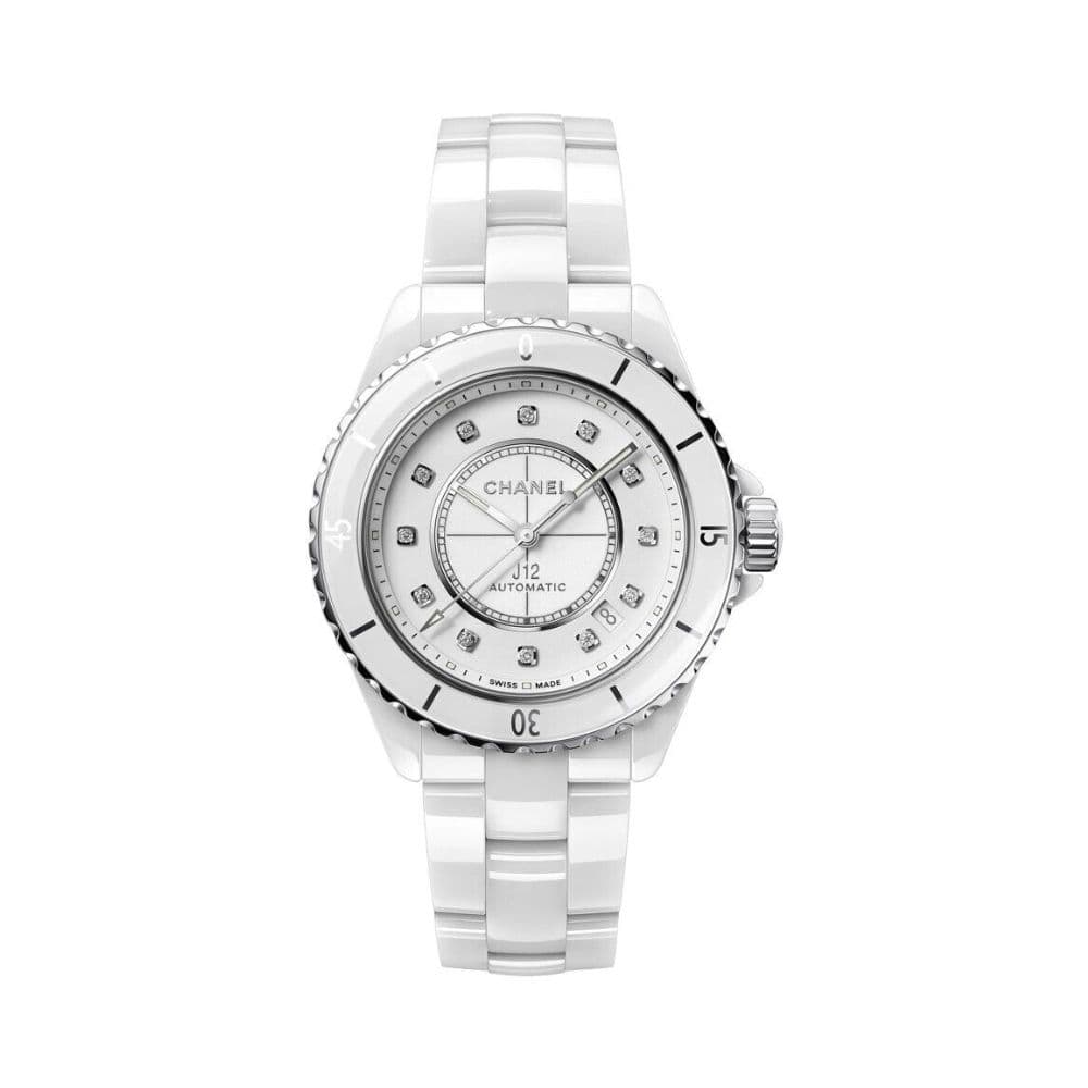 Chanel J12 H5705 Automatic White Ceramic Diamond Dial 38mm