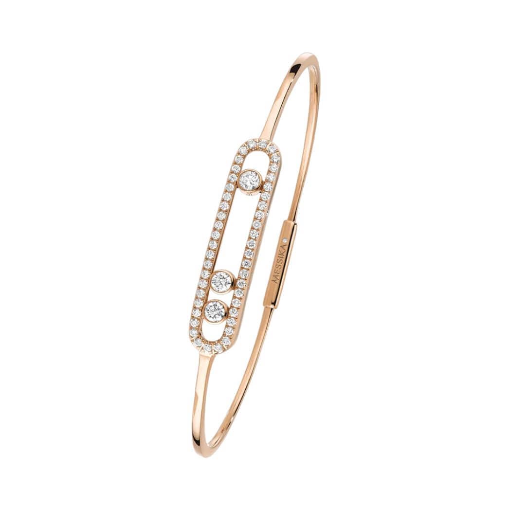 Messika Move Pave Thin 05032-PG Rose Gold Diamond Bracelet