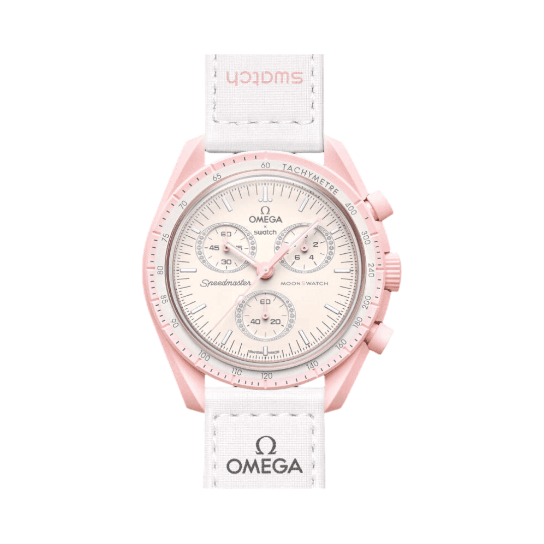 Omega X Swatch Mission To Venus So33P100 Moonswatch White Strap